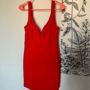 Express Dress with Deep V-Wire Cutout Bodycon